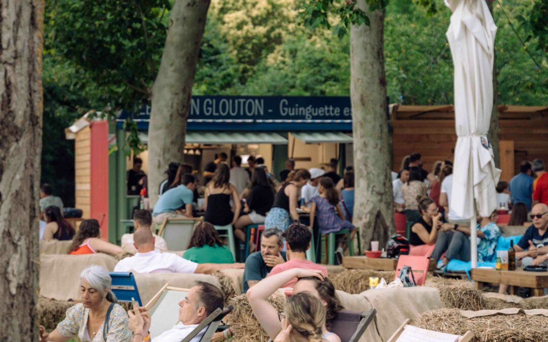 Le Héron Glouton, guinguette éphémère, sur le Ramier de Garonne